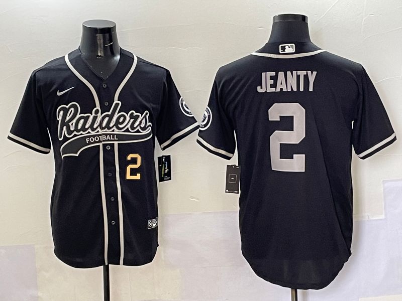 Men 2025 Oakland Raiders #2 Jeanty Black Joint Name Nike Limited NFL Jersey style 3->new england patriots->NFL Jersey